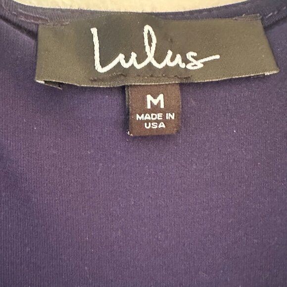 Plot Twist Navy Blue Flounce Sleeve Wrap Dress - Picture 3 of 3